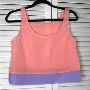 Peach color crop top summer festival Coachella